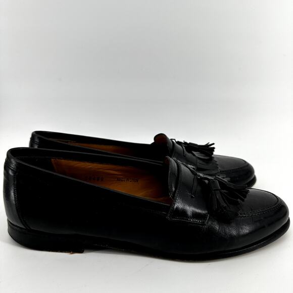 Mezlan Santander Tassel Loafer Shoes Slip On Leather Flat Heeled Black US 10 main image 9